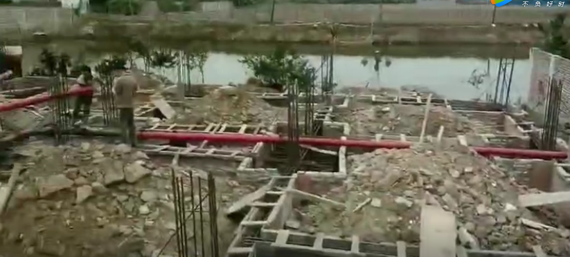 优盈重工搅拌拖泵T9地基施工现场